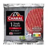 Steak haché pur boeuf 15%MG CHARAL - 130g