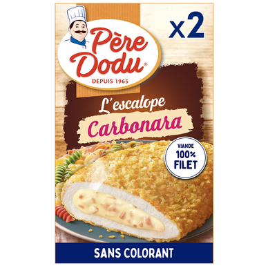 Escalope de poulet pané carbonara, PERE DODU, Union Européenne, 200g