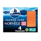 Saumon fumé Atlantique, Norvège, -25% de sel, PETIT NAVIRE, 120g