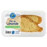 Filet limande enrobage meunière, transformé en France, barquette 200g
