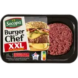 Préparation à base de viande haché bovine, Burger du chef XXL, 15% Matière grasse, SOCOPA, France, 2 pièces soit 160g.