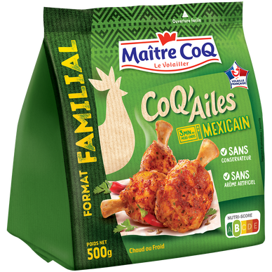 Coq'ailes à la Mexicaine, MAITRE COQ, Sachet, 500g