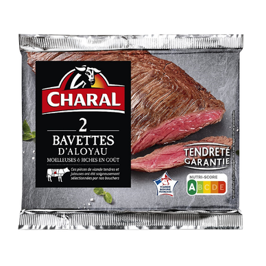 Viande Bovine Bavette d'Aloyau *** à griller CHARAL - 2 pièces