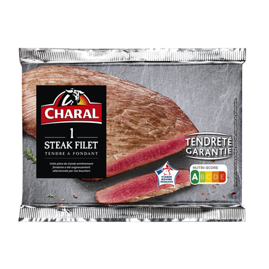 Viande Bovine Steak filet *** à griller CHARAL - 1 pièce