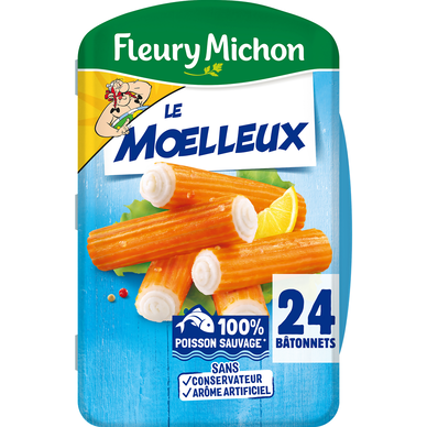 Bâtonnets de surimi Le Moelleux FLEURY MICHON x 24 - 360g