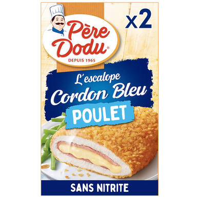 Escalope cordon bleu poulet, PERE DODU, étui 200g
