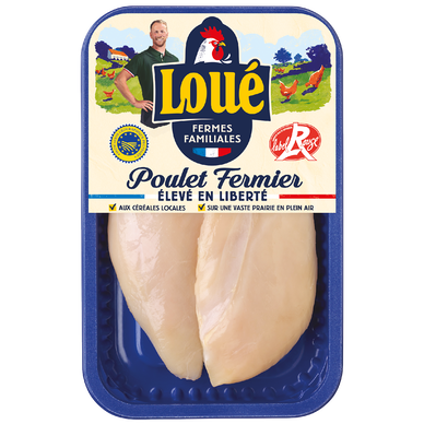 Filet de poulet blanc LOUE, France, barquette, 2 pièces
