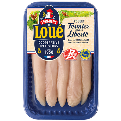 Aiguillette de poulet blanc LOUE, France, barquette 6 pièces