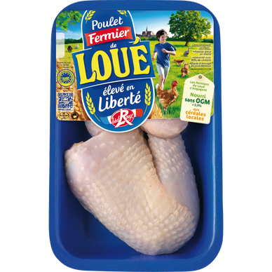 Cuisse de poulet blanc, LOUE, France, 2 pièces