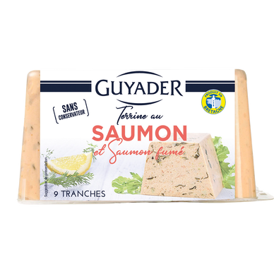 Terrine de saumon et saumon fumé GUYADER, 350g