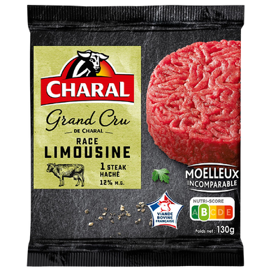 Steak haché Race Limousine Grand cru 12%MG CHARAL - 130g