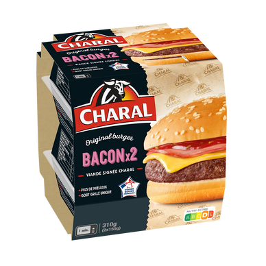 Burger Bacon CHARAL - 2x155g - 310g