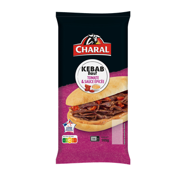 Kebab de boeuf tomate et sauce épicée CHARAL - 165g