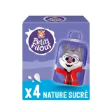 PETITS FILOUS Gourde de yaourt brassé nature sucré