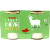 AUCHAN Yaourt vanille au lait de chèvre
