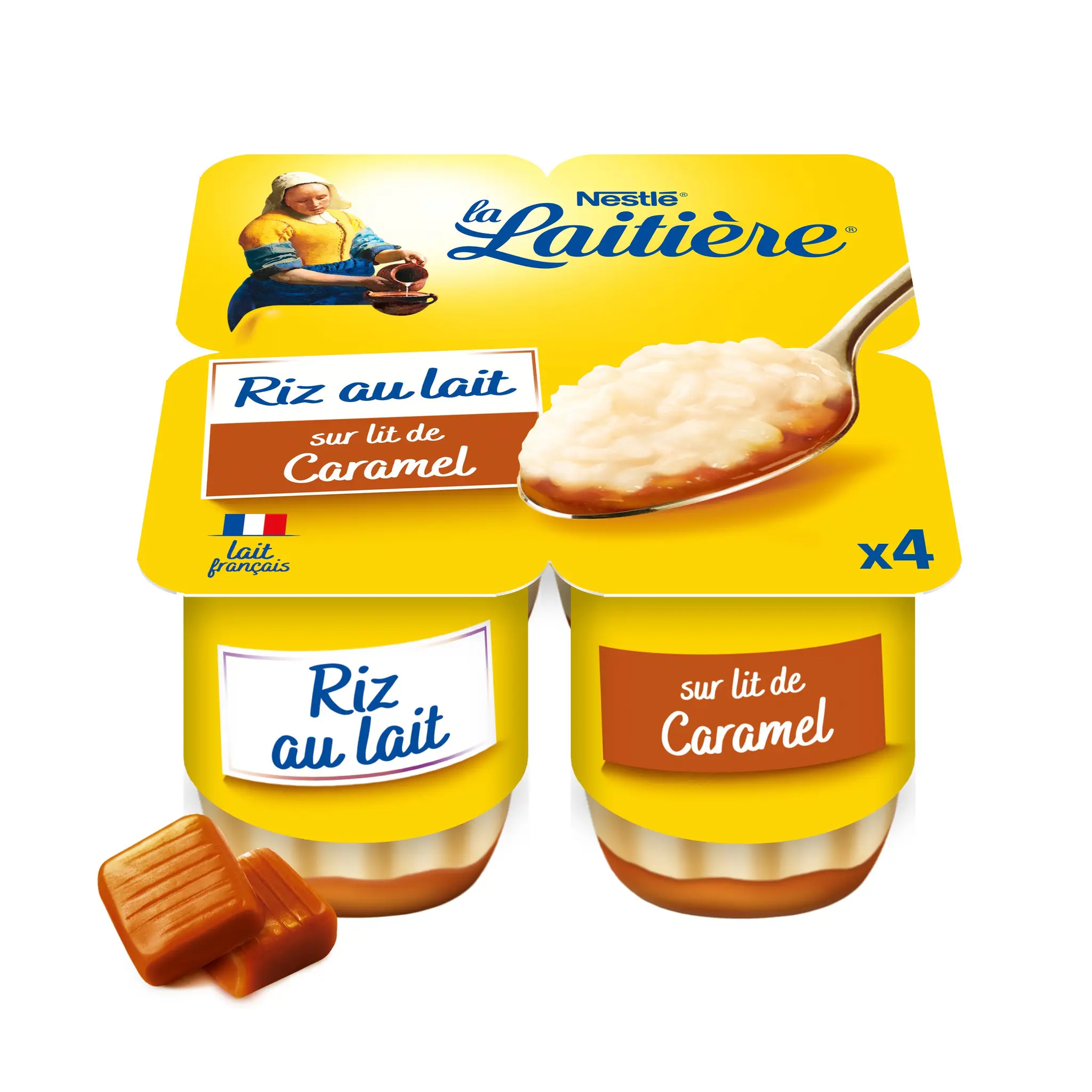 LA LAITIERE Riz au lait sur lit de caramel