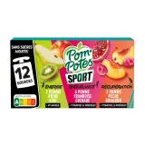 POM'POTES Sport gourdes compote énergie endurance et récupération panachés sans sucres ajoutés