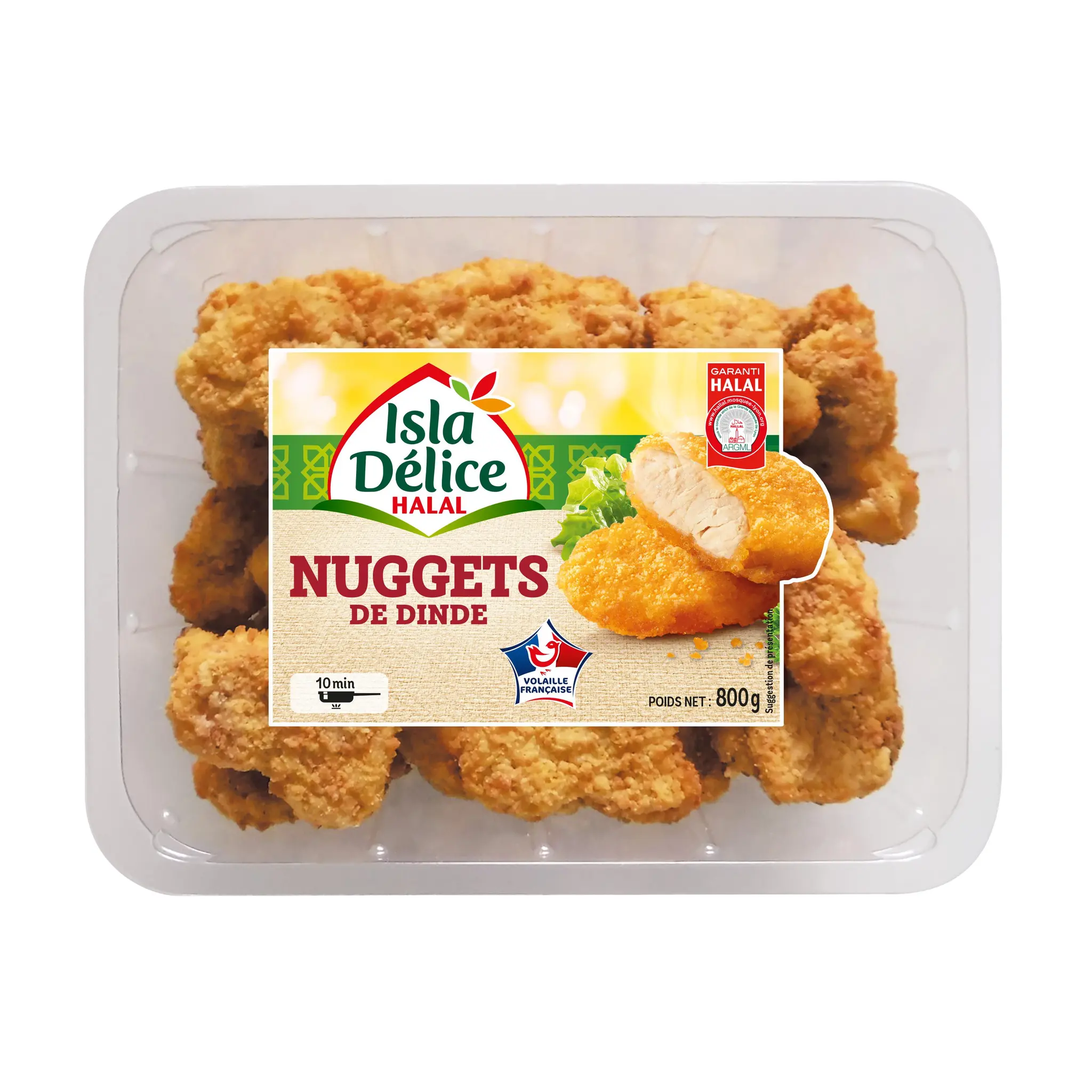 ISLA DELICE Nuggets de dinde halal sans nitrites