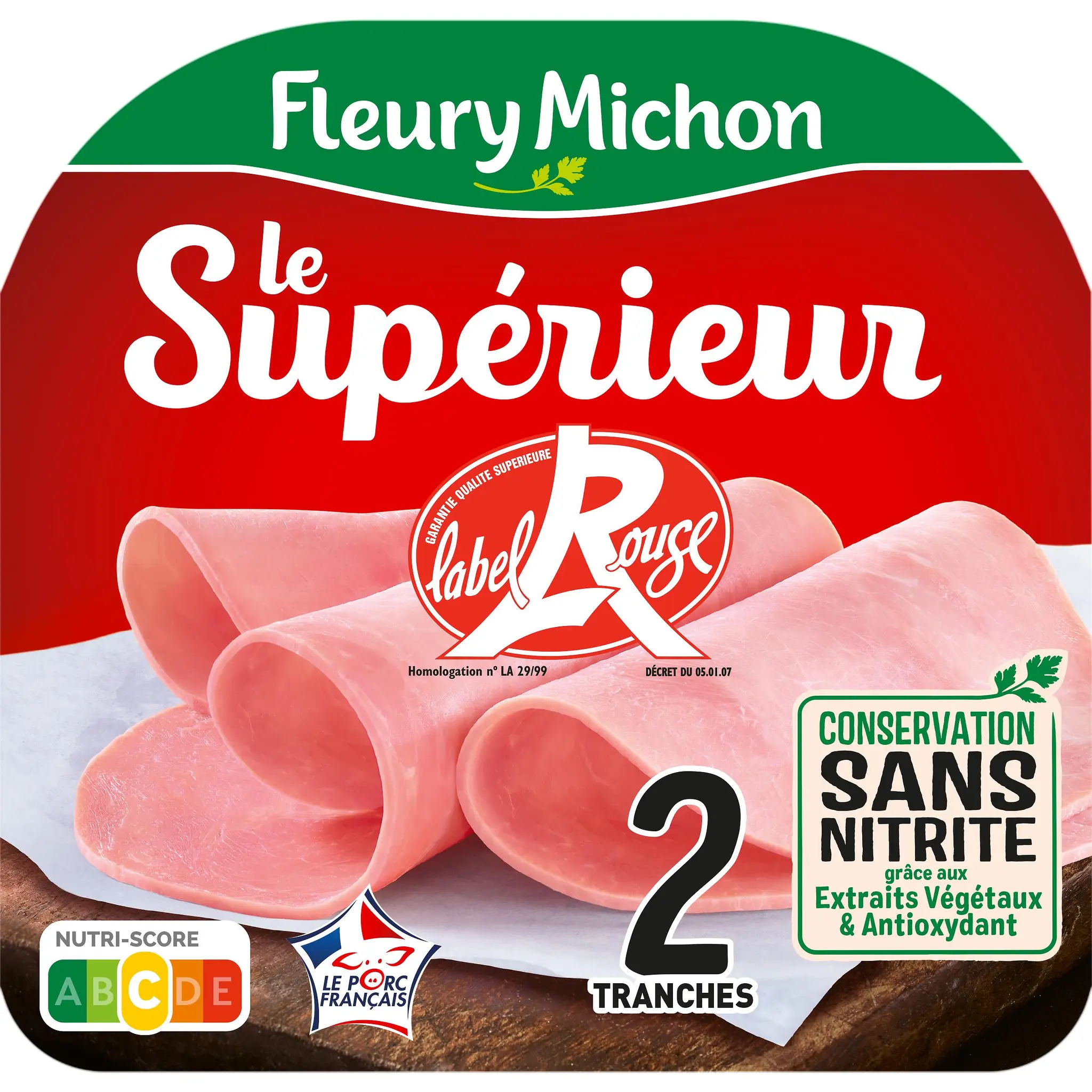 FLEURY MICHON Jambon label rouge sans nitrite