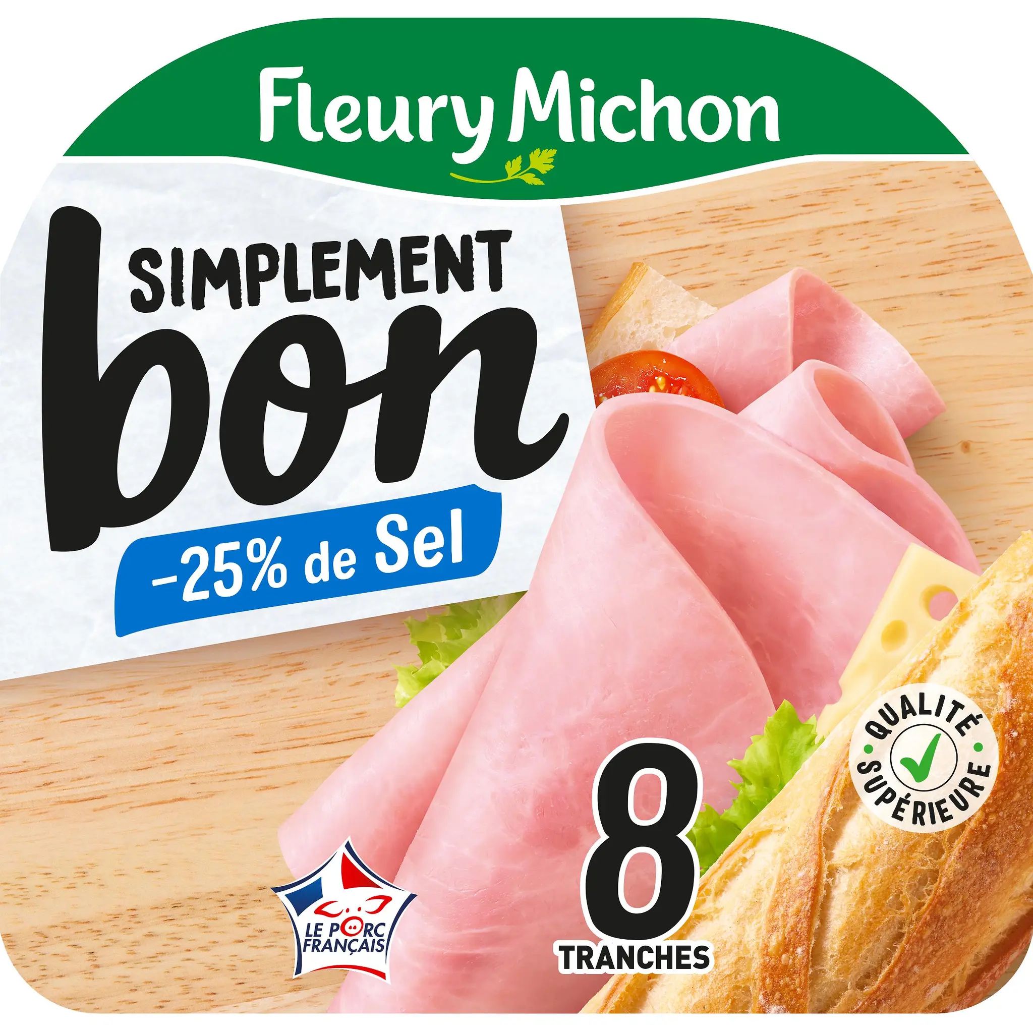 FLEURY MICHON Jambon simplement bon réduit en sel