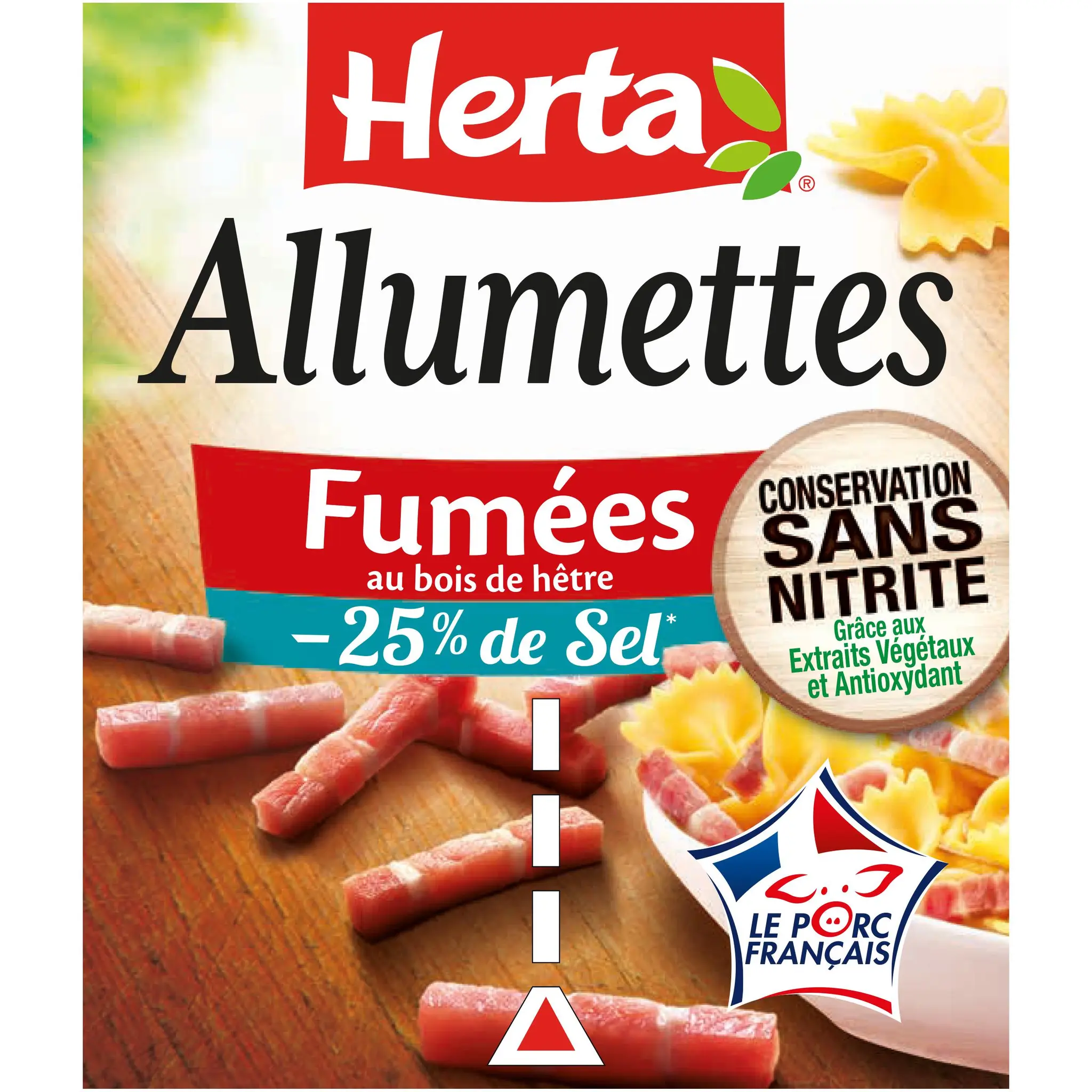 HERTA Allumettes fumées -25% de sel sans nitrite