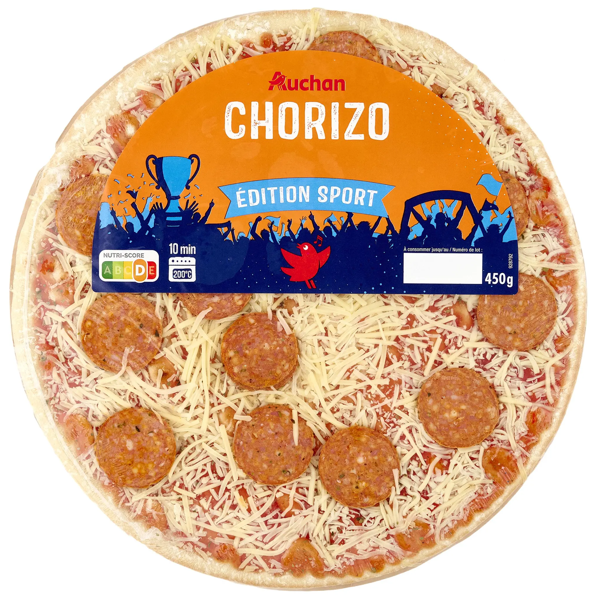 AUCHAN Pizza au chorizo
