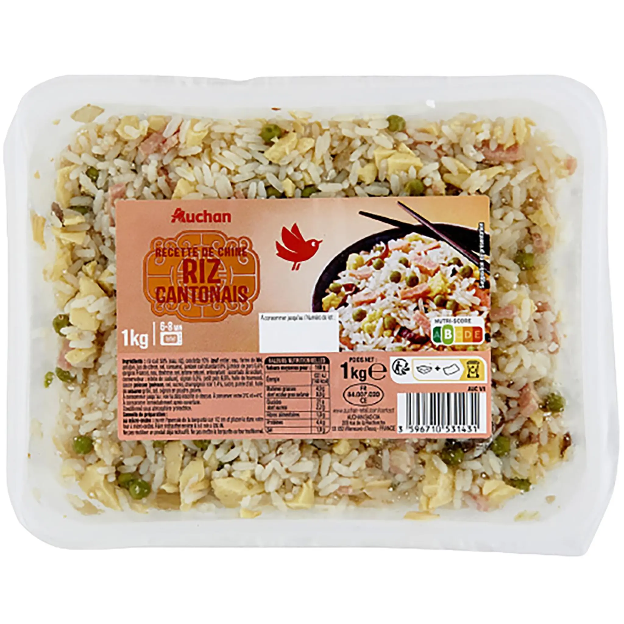 AUCHAN Cuisine de Chine Riz cantonais