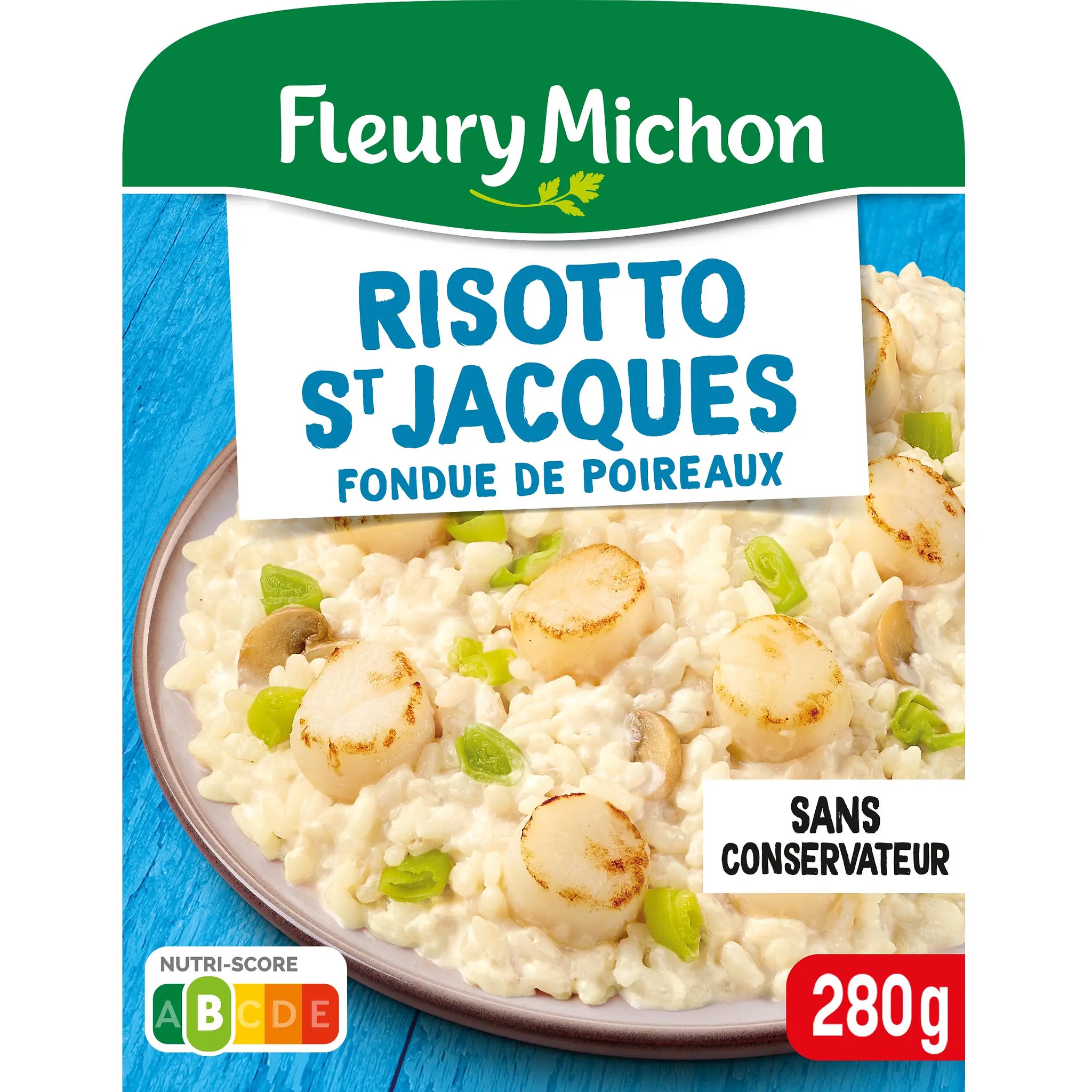 FLEURY MICHON Risotto de Saint Jacques et fondue de poireaux