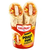 DAUNAT Wrap ranch poulet pané cheddar sauce big burger