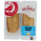 AUCHAN Mini sandwich viennois thon oeuf mayonnaise allégée