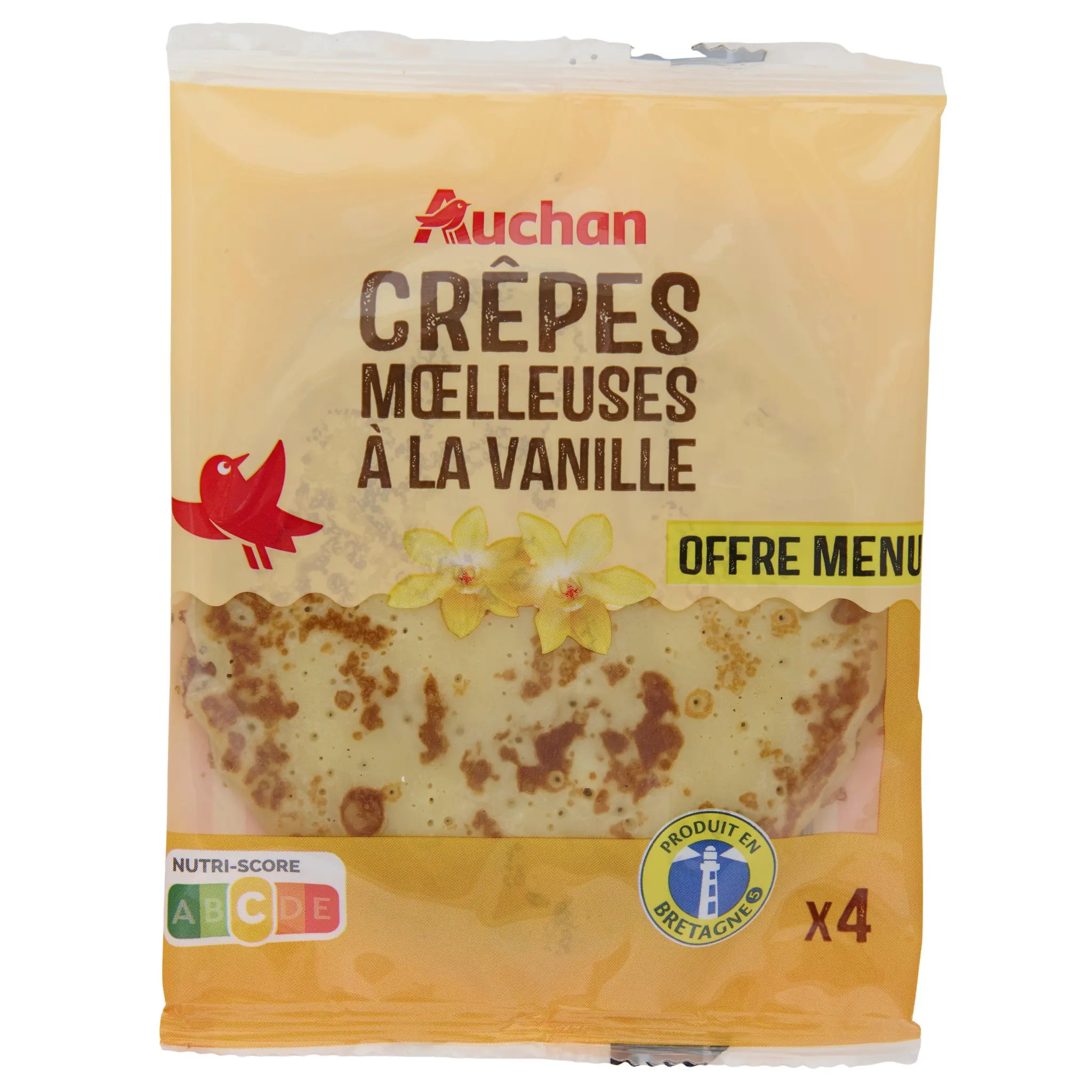 AUCHAN Mini crêpes moelleuses à la vanille