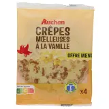 AUCHAN Mini crêpes moelleuses à la vanille