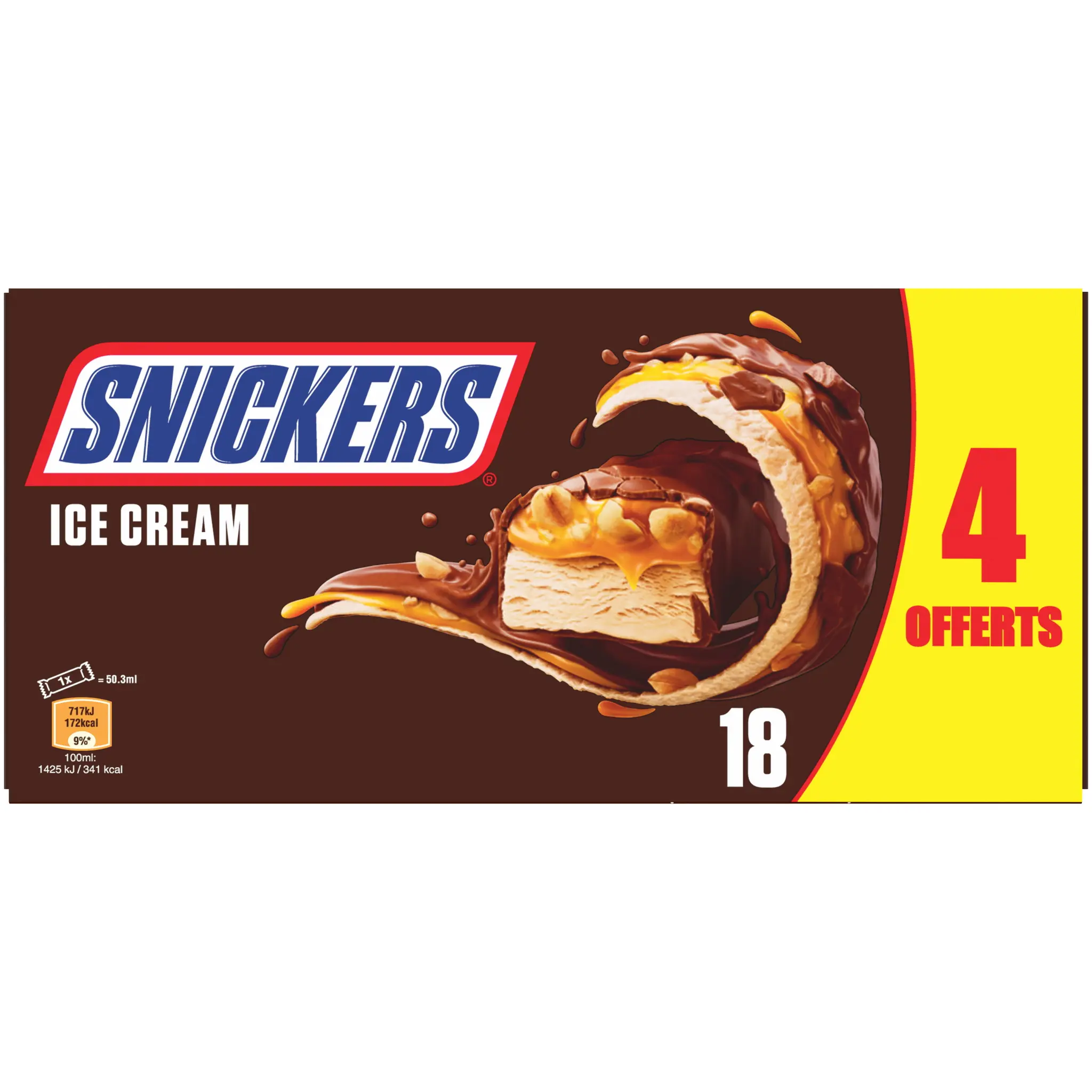 SNICKERS Barre glacées aux cacahuètes et caramel