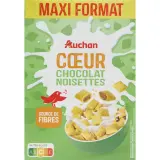 AUCHAN Céréales coeur chocolat noisettes