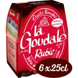 LA GOUDALE Bière rubis aromatisée aux fruits rouges 5% pack bouteilles
