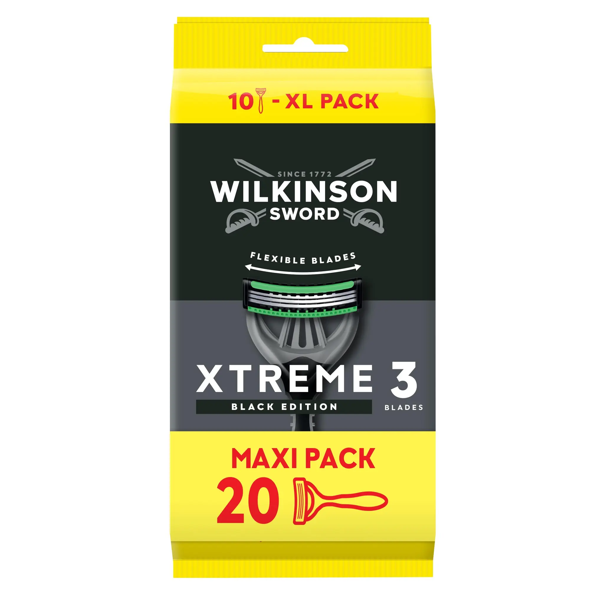 WILKINSON Xtreme 3 Rasoirs jetables black édition
