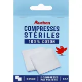 AUCHAN Compresses stériles 5x5cm