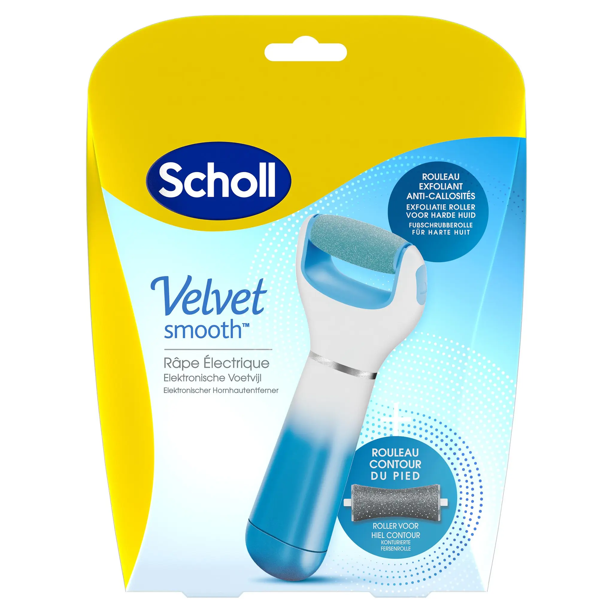 SCHOLL Velvet Smooth râpe électrique pieds exfoliante et contour du pied