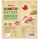 AUCHAN Allumettes nature sans nitrite