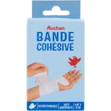 AUCHAN Bande cohésive auto-agrippante 4m X 6cm