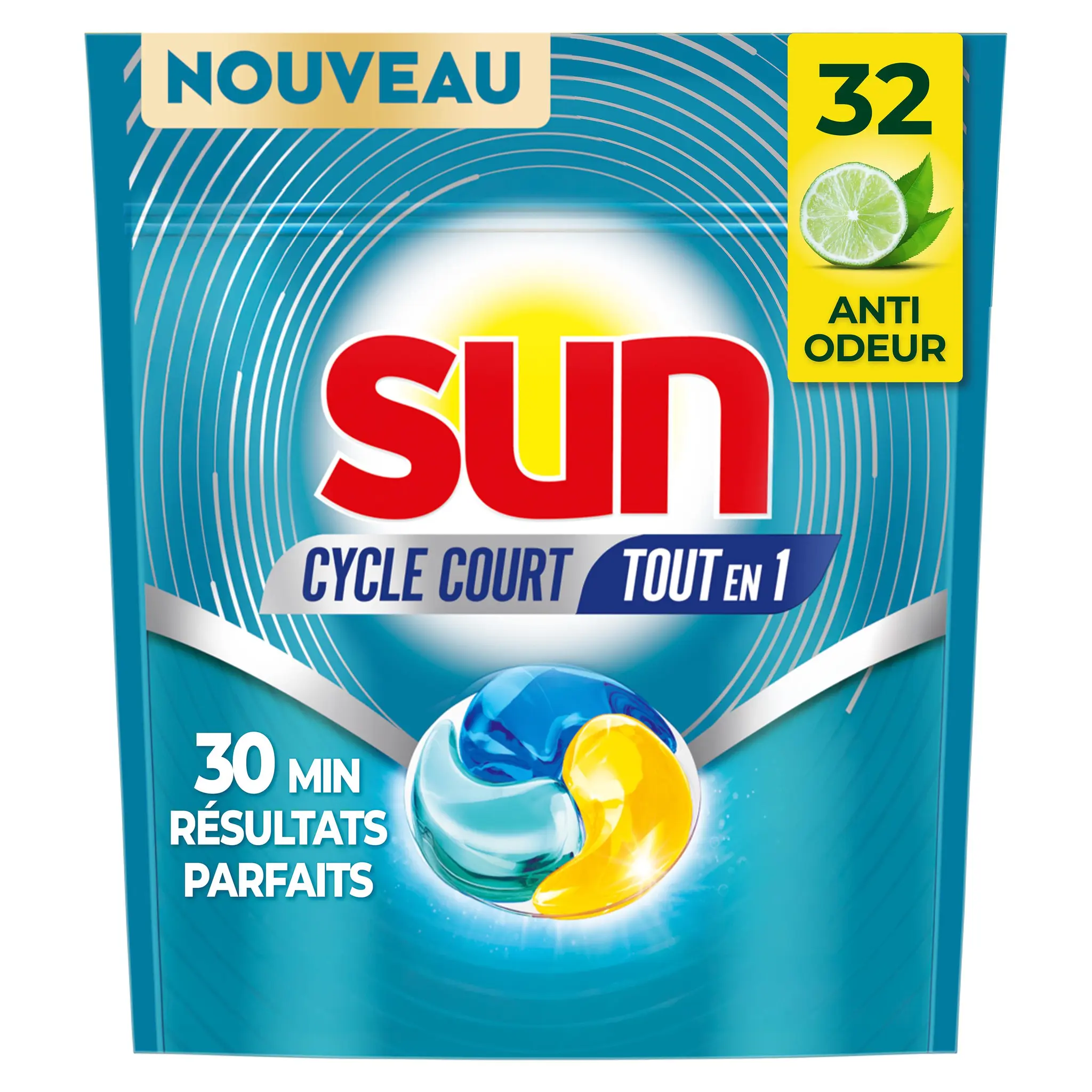SUN Capsules lave-vaisselle citron