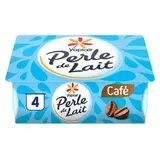 Perle de lait Yaourt saveur café, 4x125g