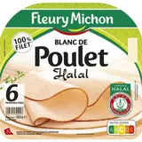 Fleury Michon Blanc de Poulet Doré Halal, 6 tranches - 180g