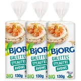 Bjorg Galettes Épeautre son d'avoine Bio, Lot de 3x130g