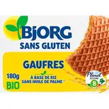 Bjorg Gaufres à base de riz sans Gluten sans sucres ajoutés Bio, 180g