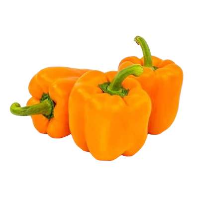 Lot de 3 poivrons oranges (calibre moyen), Pays-bas