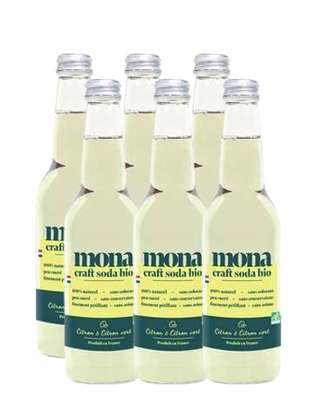 Lot de 6 x Limonade Citron-Citron Vert BIO, Mona (33 cl)
