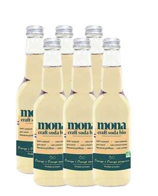 Lot de 6 x Limonade Orange-Orange Sanguine BIO, Mona (33 cl)