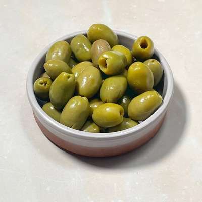 Olives vertes de Sicile au naturel dénoyautées, Frichti (150 g)