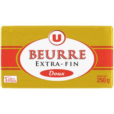 Beurre doux extra fin, U (250 g)
